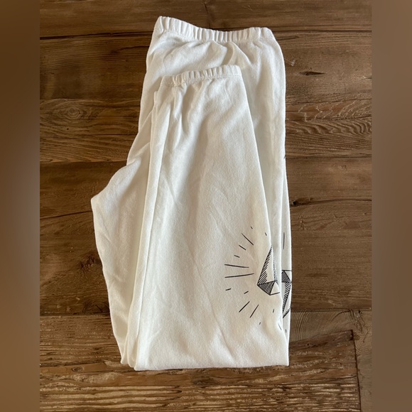 SOLD Wildfox White Track Pants with Relaxed Fit - Picture 5 of 6